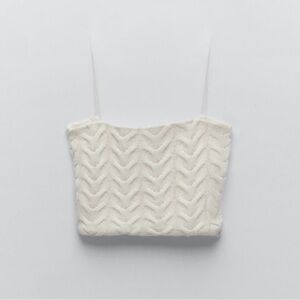 Zara Cable Knit Crop Top
